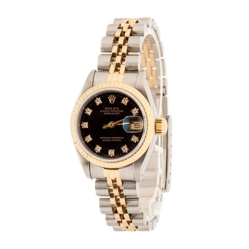 Ladies Rolex Datejust 69173 Black Diamond Dial - 2