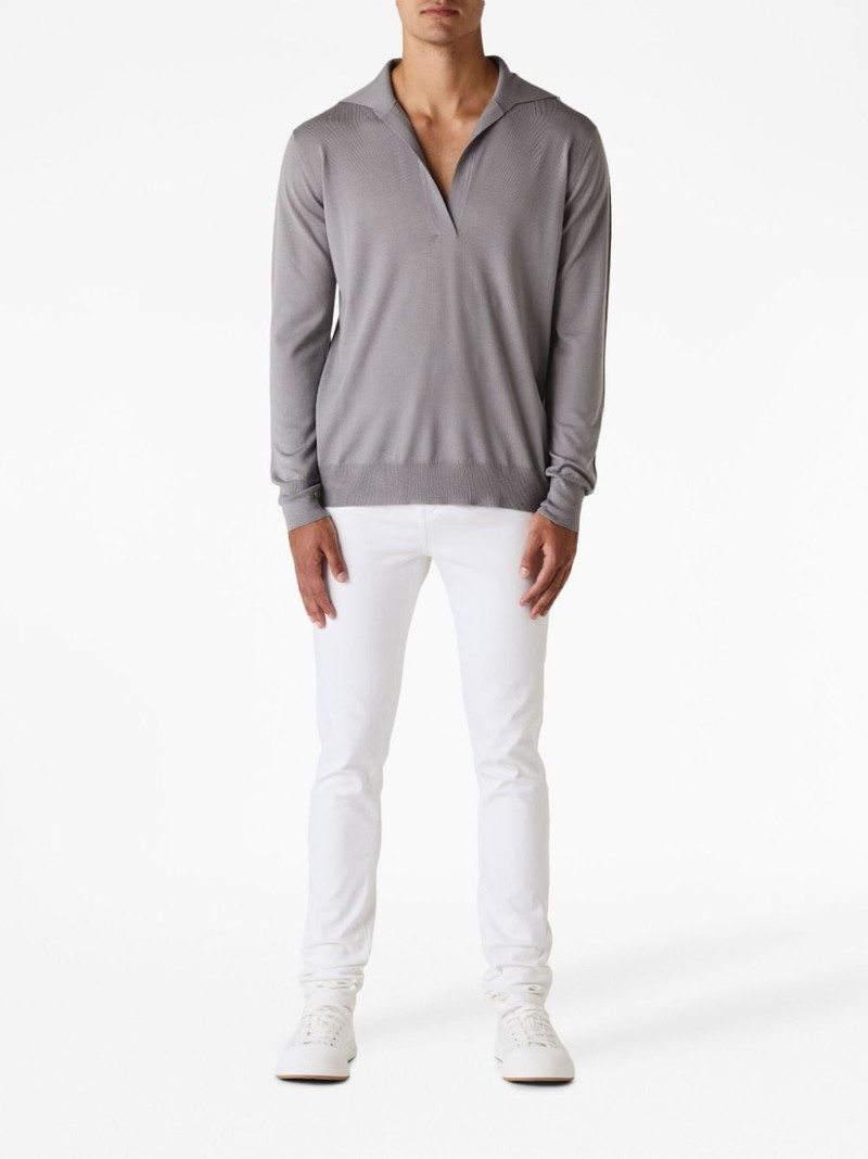 PETER DO V-neck wool polo shirt outlook