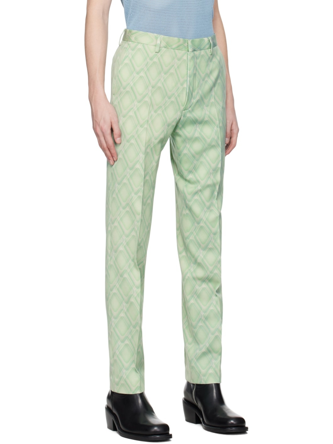 Green Slim Fit Suit - 4