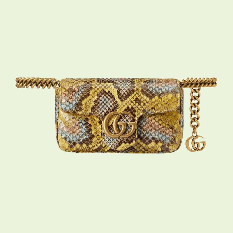 GG Marmont python belt bag 5