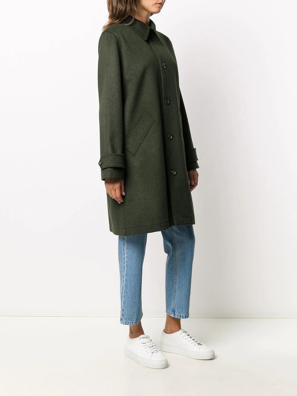 wool-mix shirt coat - 3