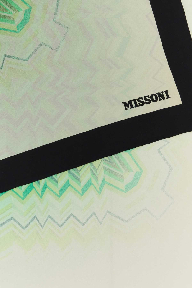 Missoni Printed Silk Foulard Multiverde Exterior: Sciarpe E outlook