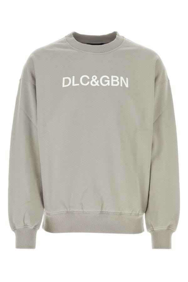 Dolce & Gabbana Man Light Grey Cotton Sweatshirt - 1