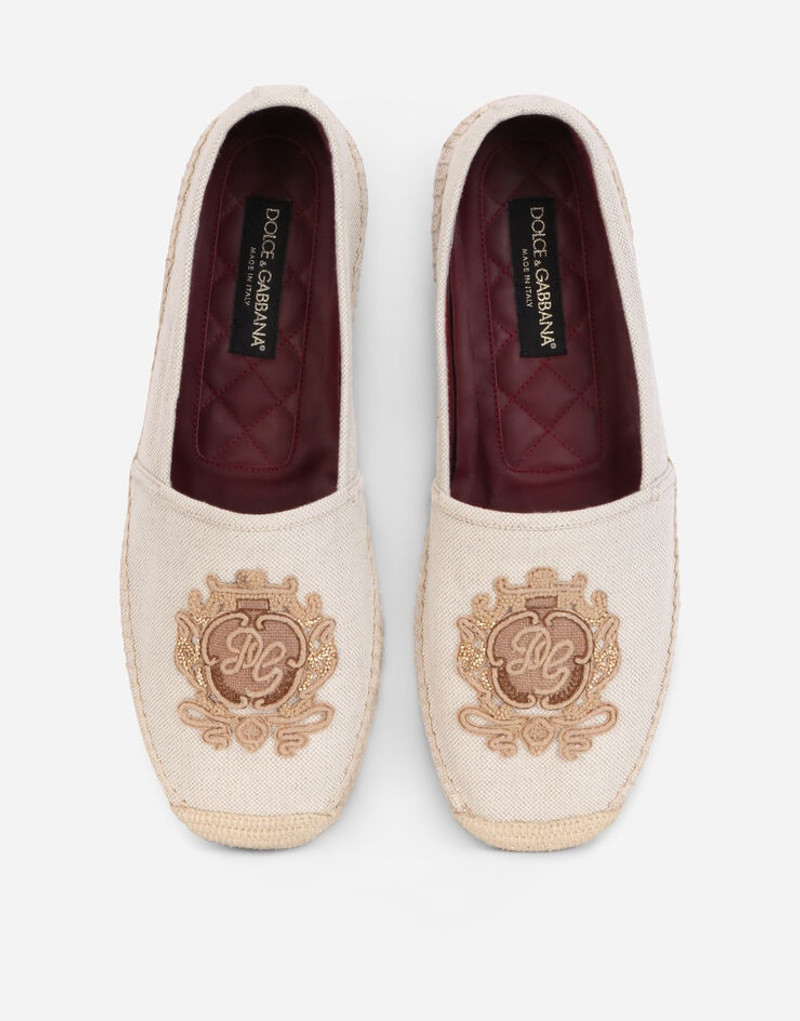 Canvas espadrilles with coat of arms embroidery 4