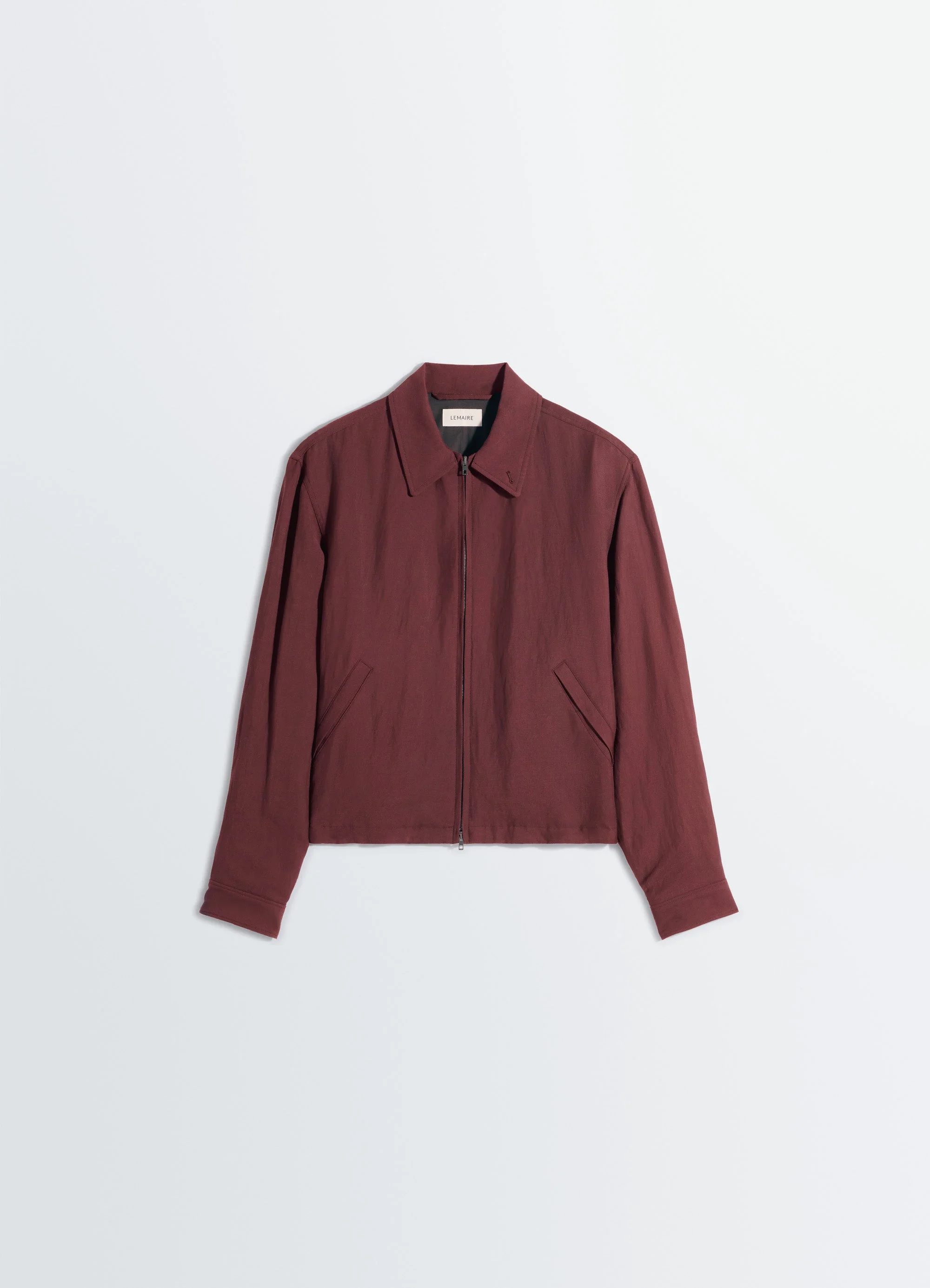 SHORT BLOUSON IN VISCOSE LINEN GABARDINE - 1