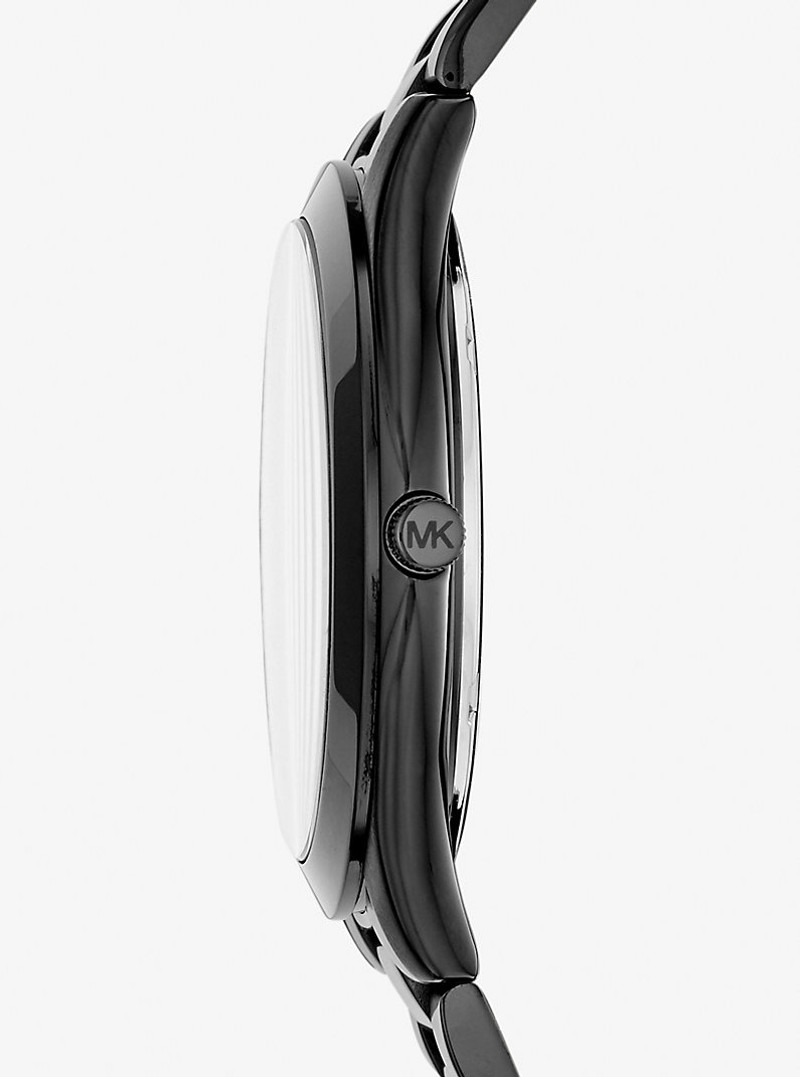 MICHAEL KORS Oversized Slim Runway Black-Tone Watch outlook