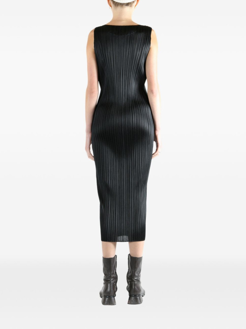pleated sleeveless midi dress 4