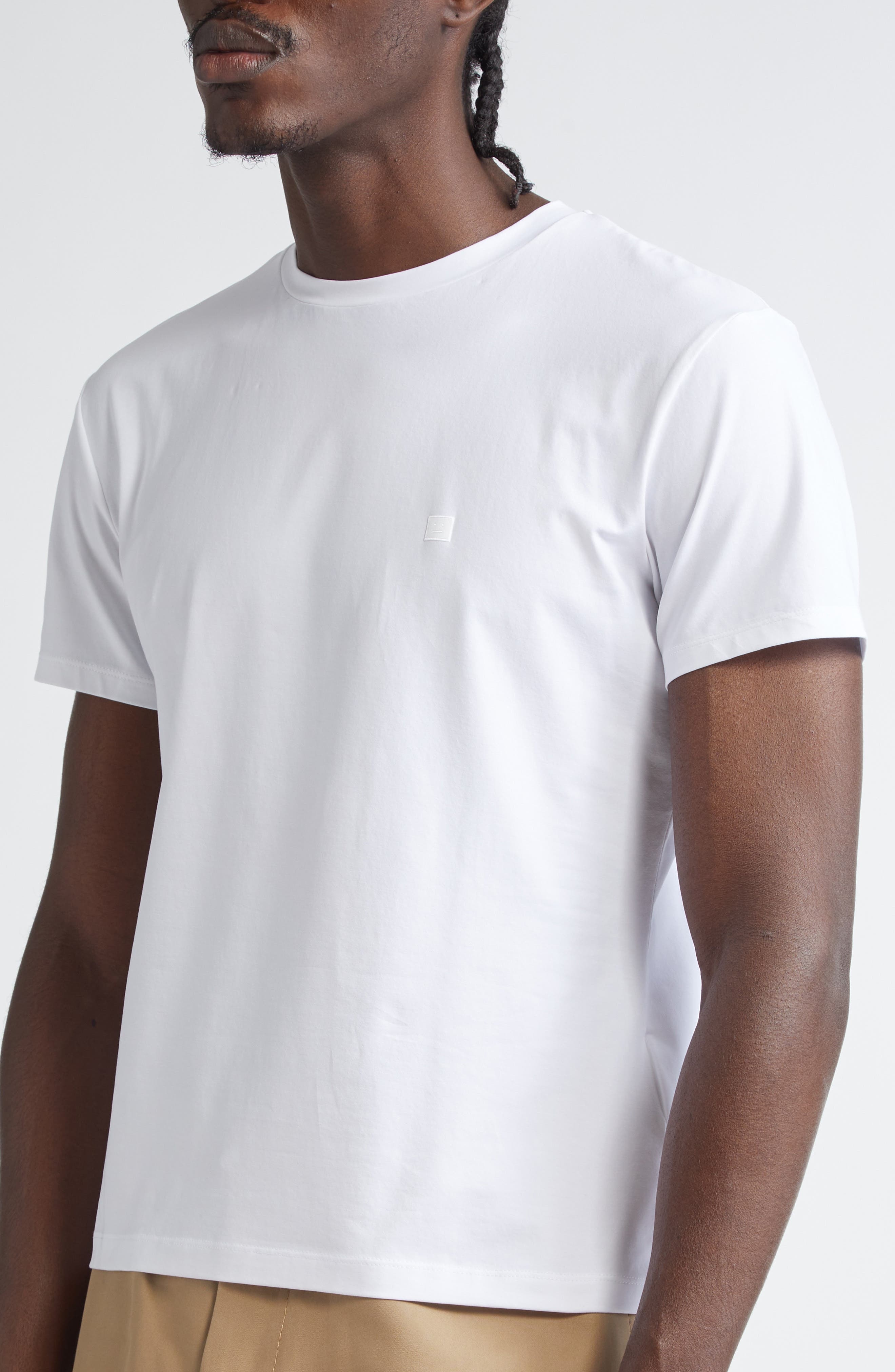 Acne Studios Eram U Face Patch T-Shirt in Optic White at Nordstrom - 4