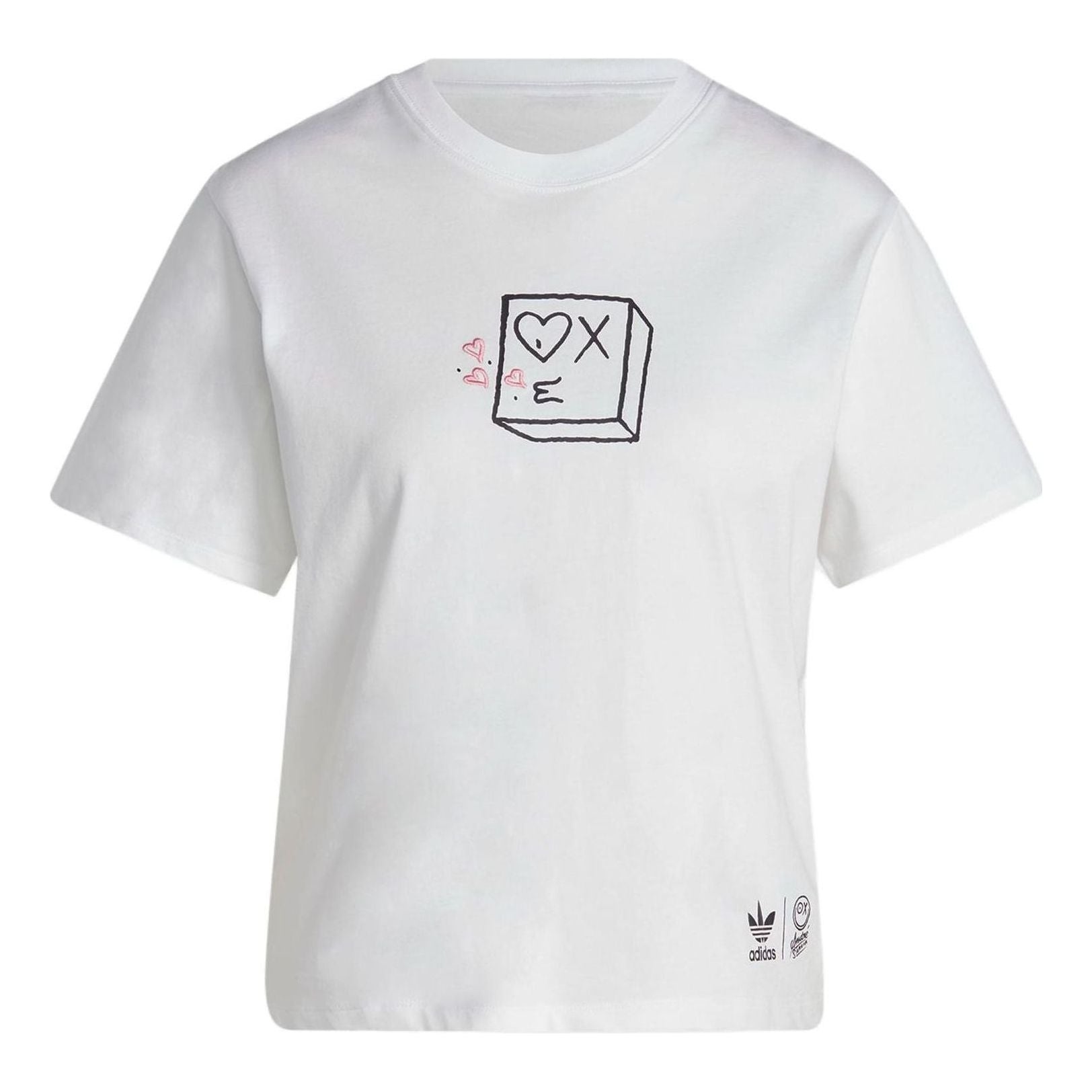 (WMNS) adidas Andre Saraiva T-Shirt 'White Black' HZ9002 - 1