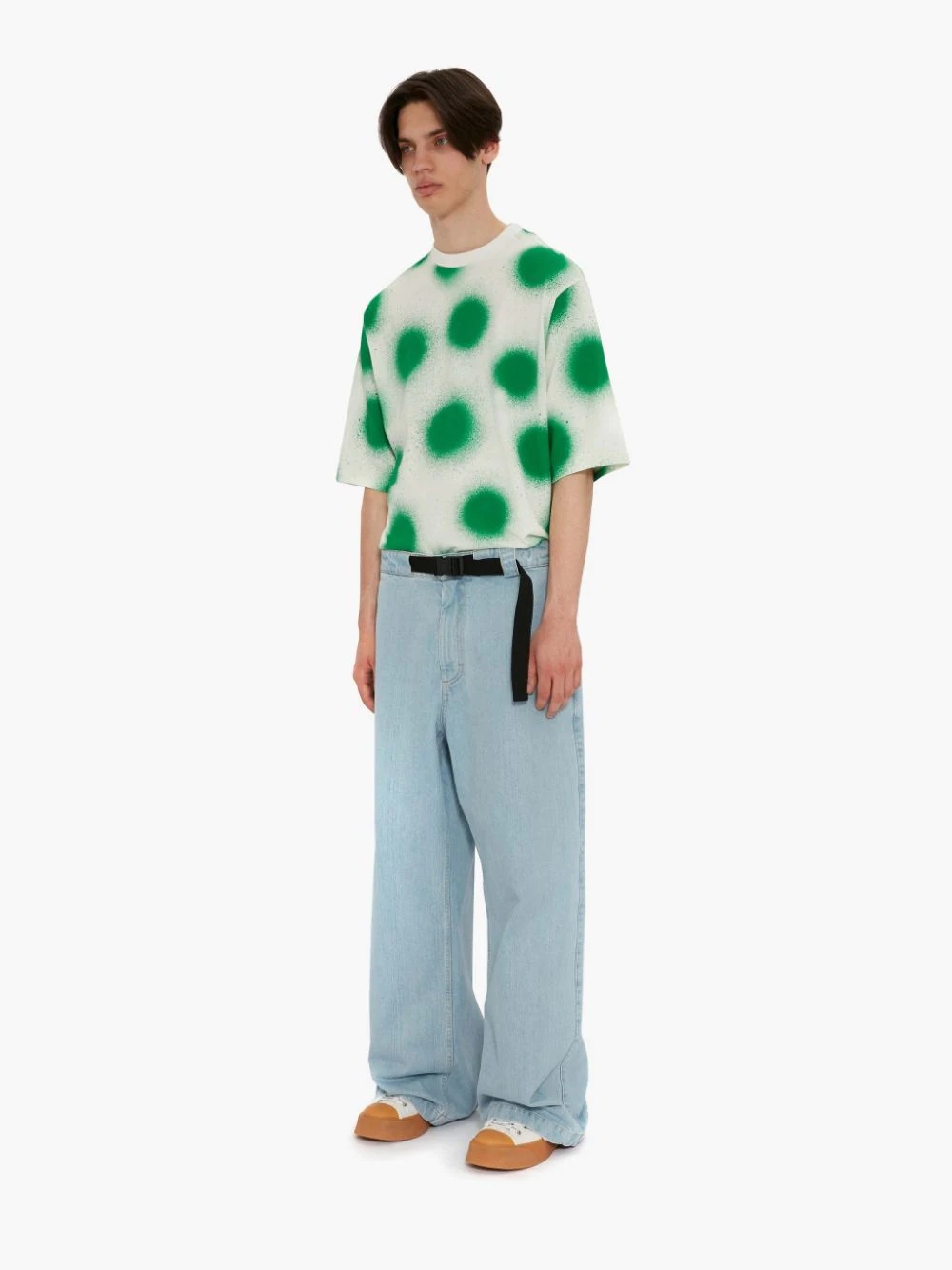 1 MONCLER X JW ANDERSON BLEACHED DENIM LONG TROUSERS - 3