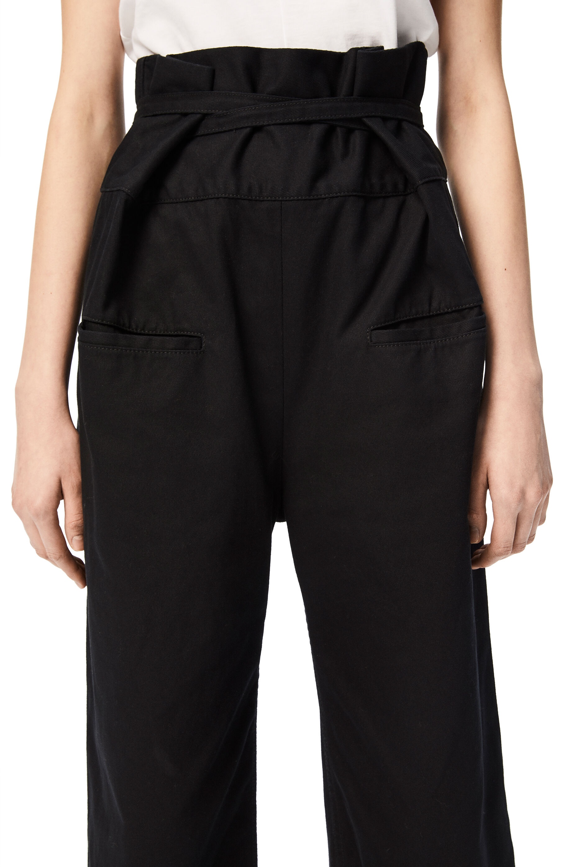 Oversize turn up trousers in cotton - 6