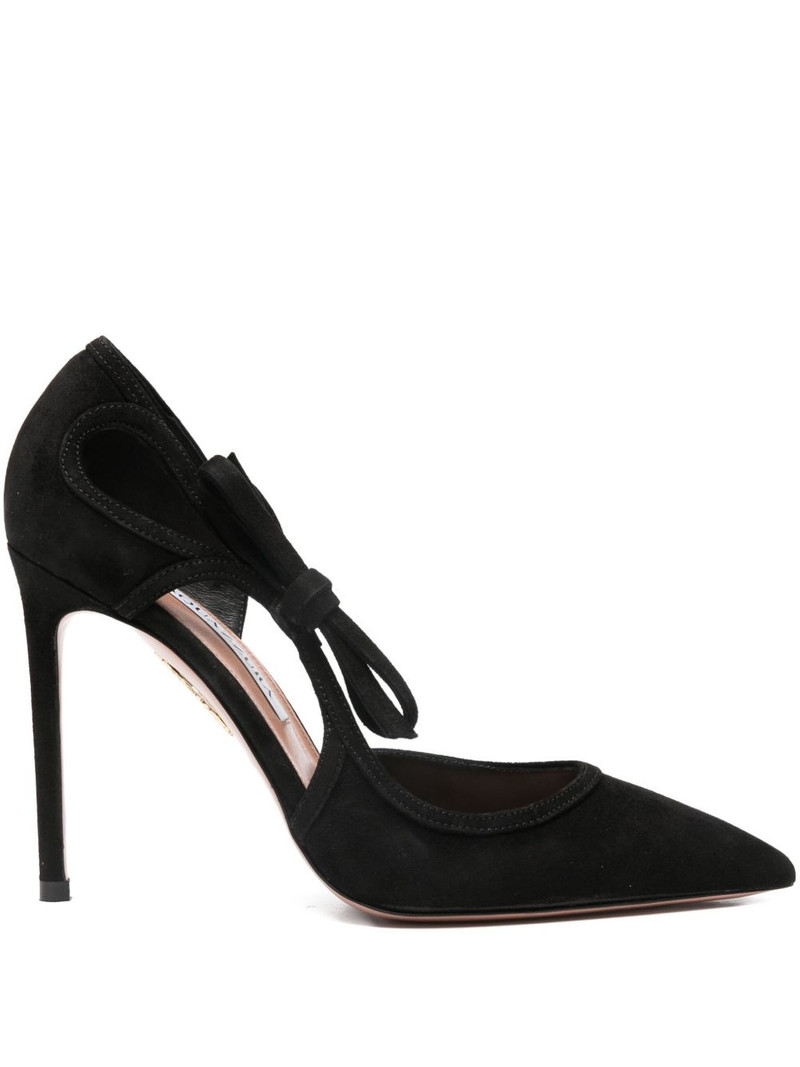 105mm Bow Tie pointed-toe pumps 1