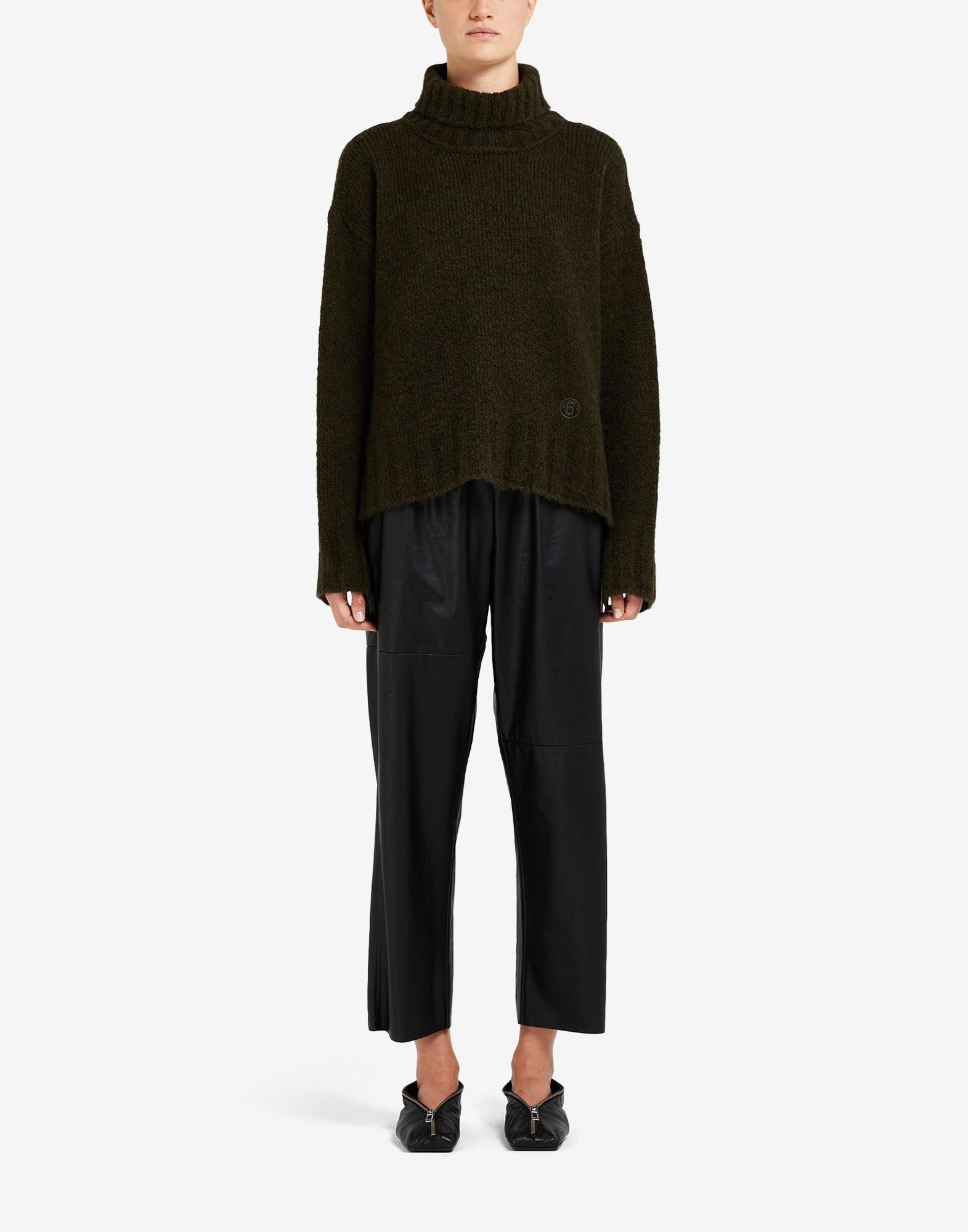 Hairy knit roll-neck sweater - 2