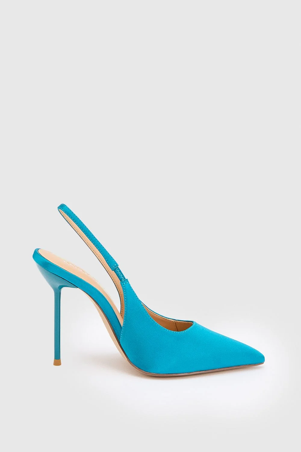 Satin Slingback Heeled Shoe - 1