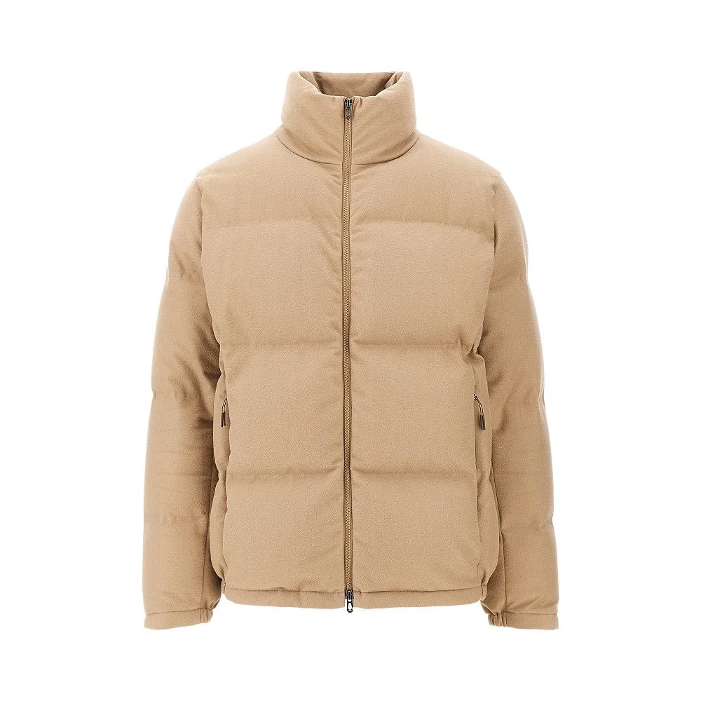 'TRIBECA' CHEVRON TWILL DOWN JACKET - 1