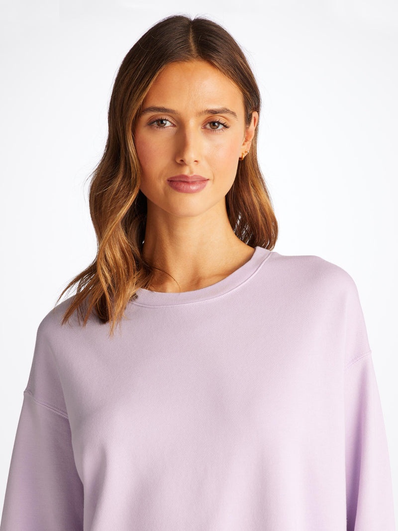 Women's Sweatshirt Quinn Cotton Modal Lilac - 5