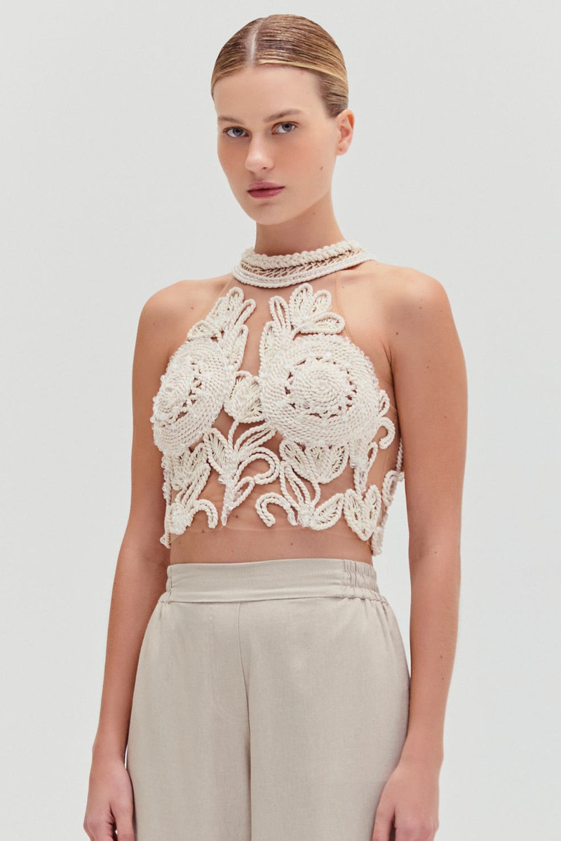 PatBO ARTICHOKE EMBROIDERED TOP outlook