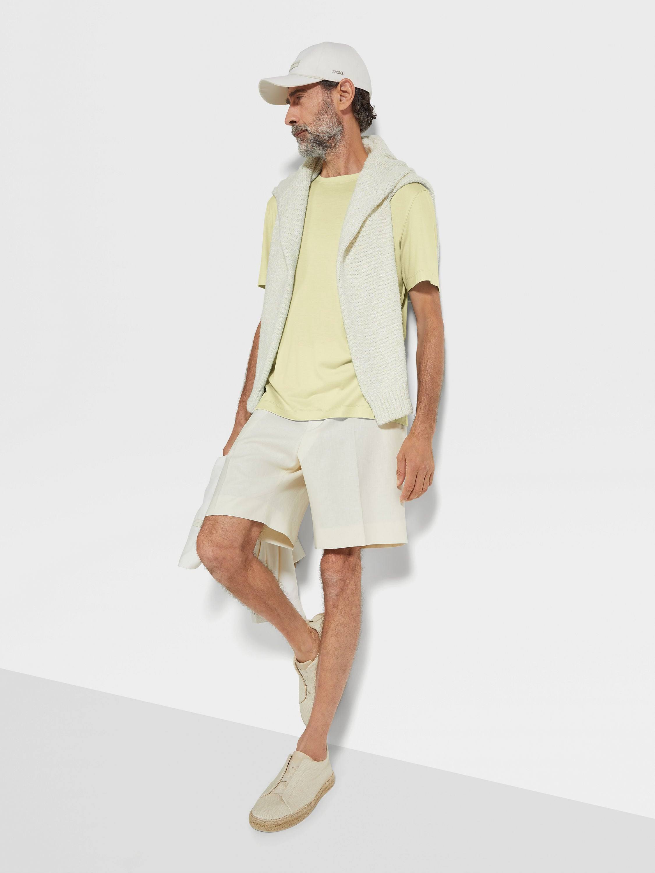 LIGHT YELLOW VELLUS AUREUM T-SHIRT - 3