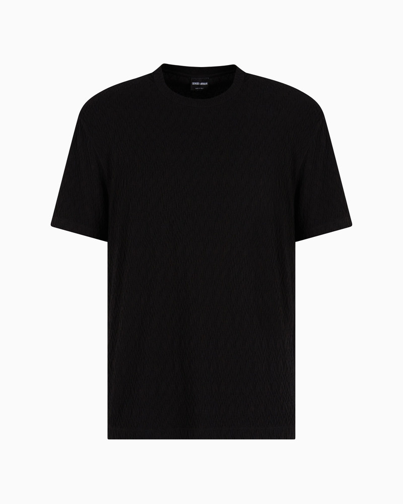 STRETCH VISCOSE-BLEND CREW-NECK T-SHIRT 1