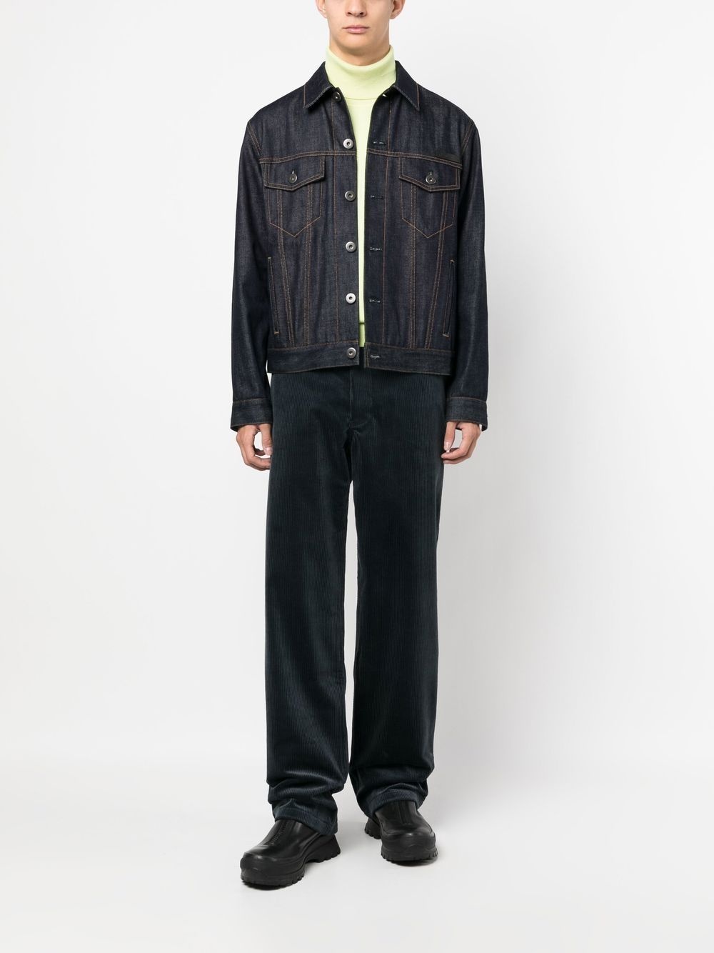 corduroy straight-leg cut trousers - 2