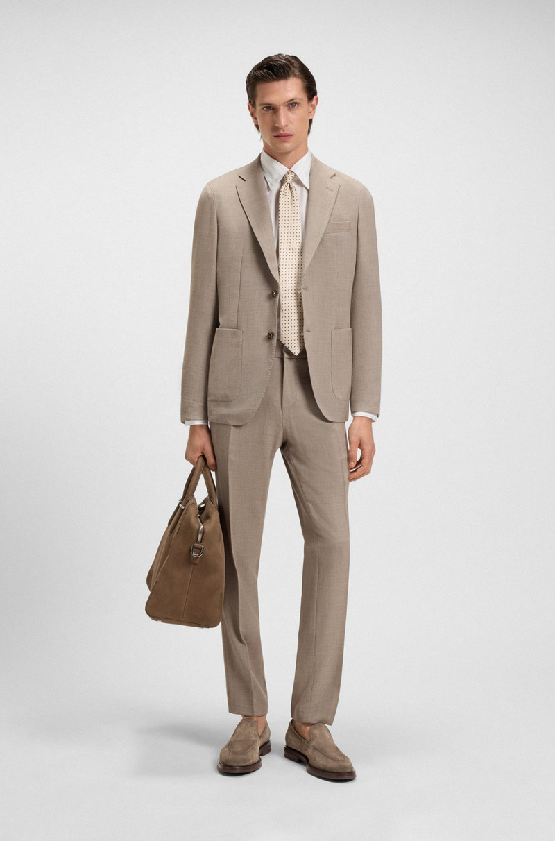 BOSS SUEDE LOAFERS WITH LEATHER PIPING outlook