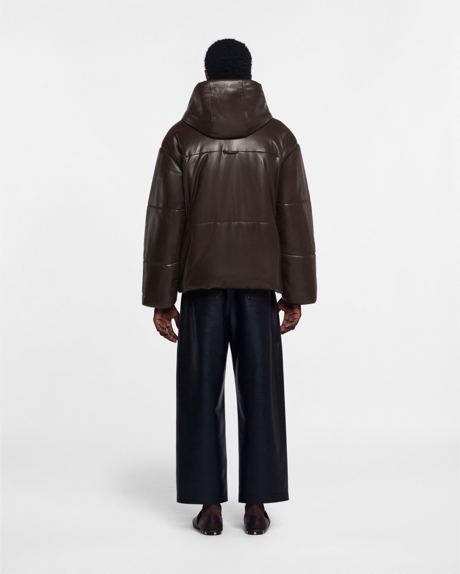 Okobor™ Alt-Leather Hooded Puffer - 3
