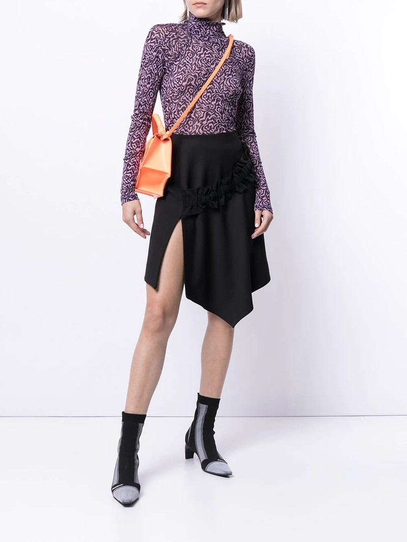 Off-White gathered detail asymmetric skirt outlook