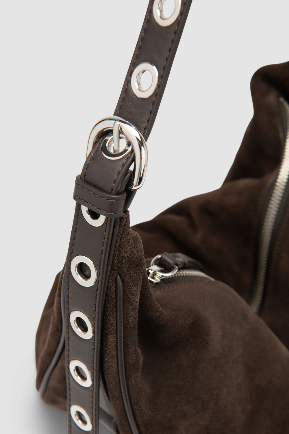 Trayana Ristretto Suede and Nappa Leather Crossbody Bag - 3