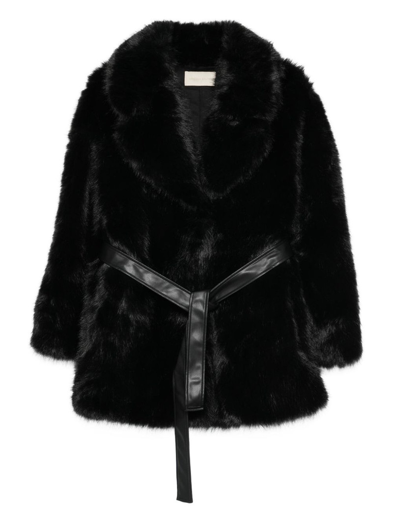 belted faux fur jacket 1