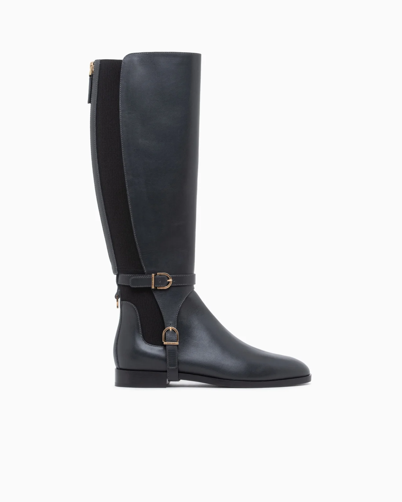 BOOTS IN LEATHER WITH RUBBER DETAILS - 1