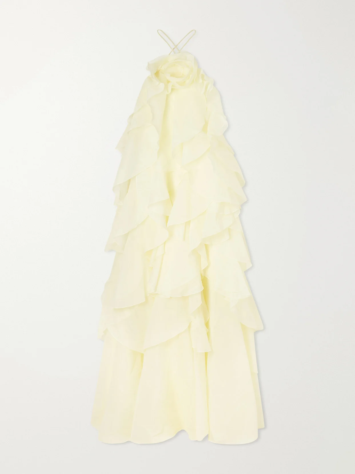 Pandorea Appliquéd Ruffled Organza Gown - 1