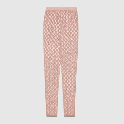 GUCCI GG embroidered tulle leggings outlook