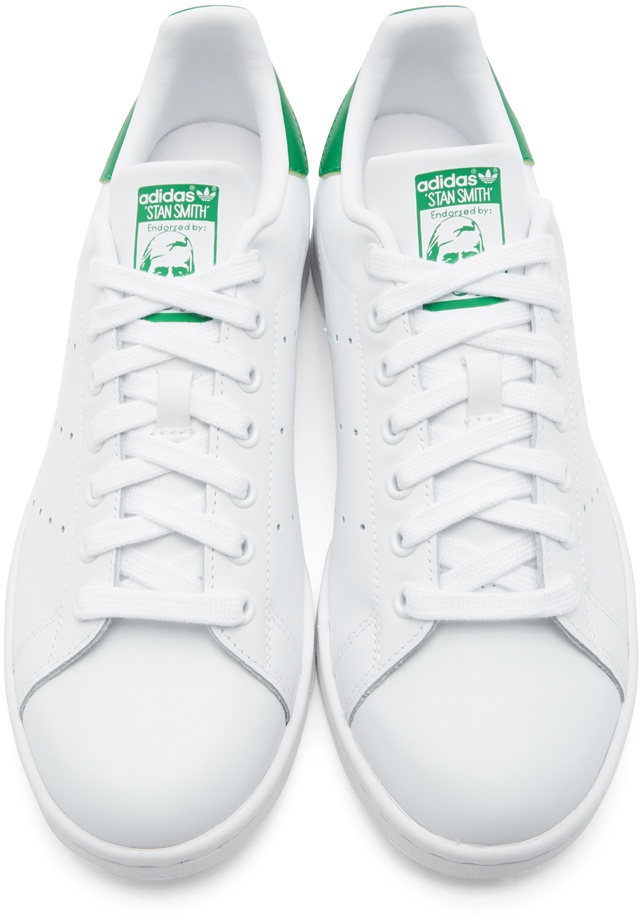 White & Green Stan Smith Sneakers - 5