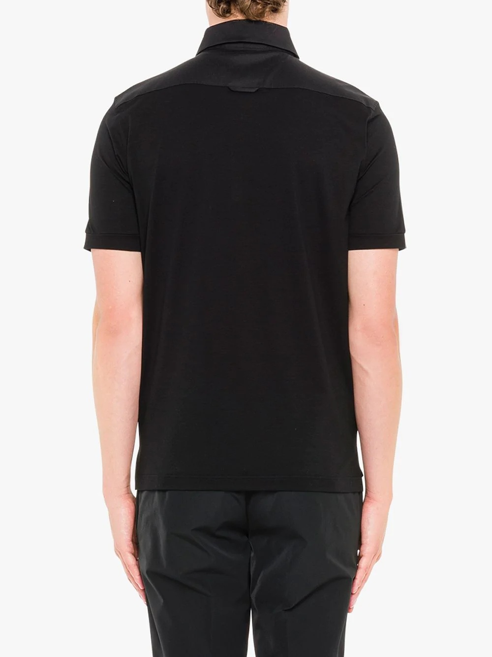 contrast-panel polo shirt - 4