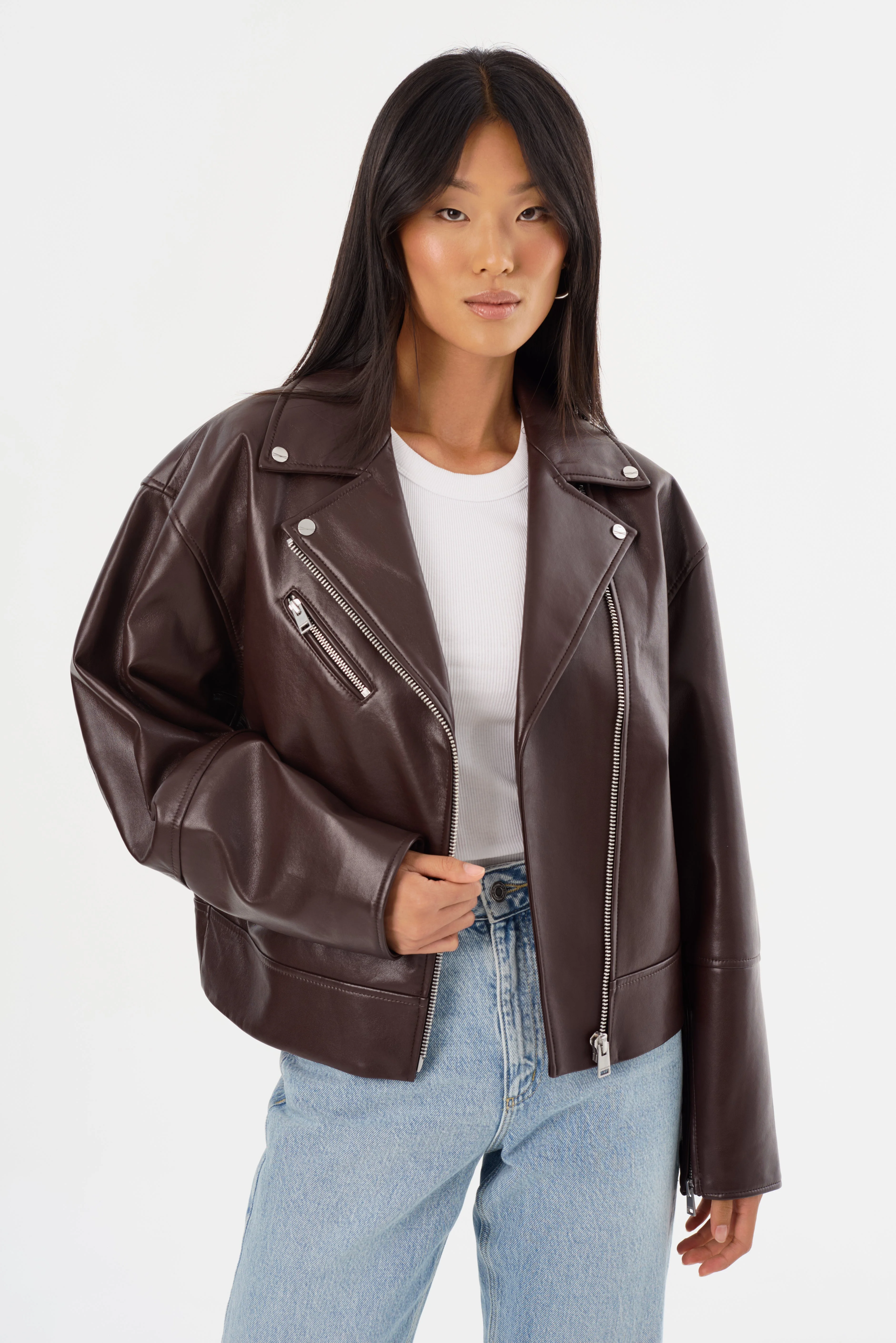 ANDRADE | Recycled Leather Biker Jacket - 1