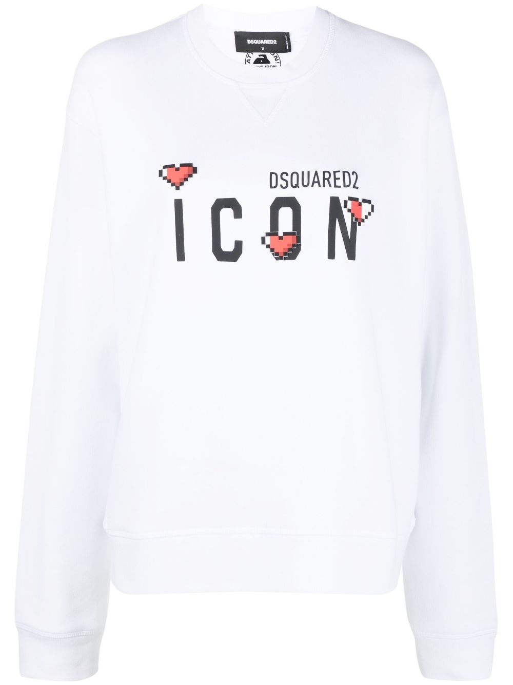 Icon-print cotton sweatshirt - 1