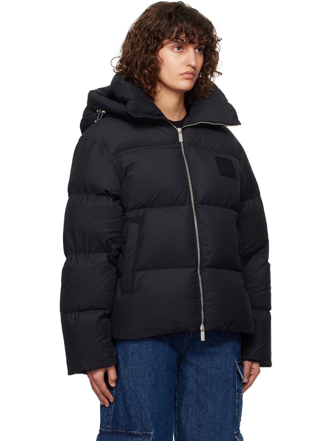 Black Patch Arr Down Jacket - 2