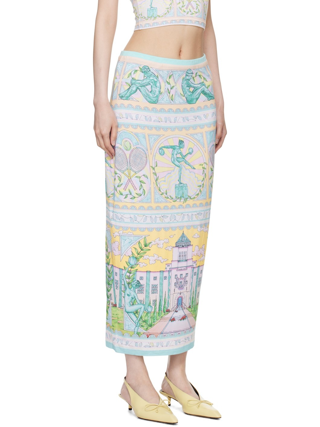 Multicolor Vase Midi Skirt - 2