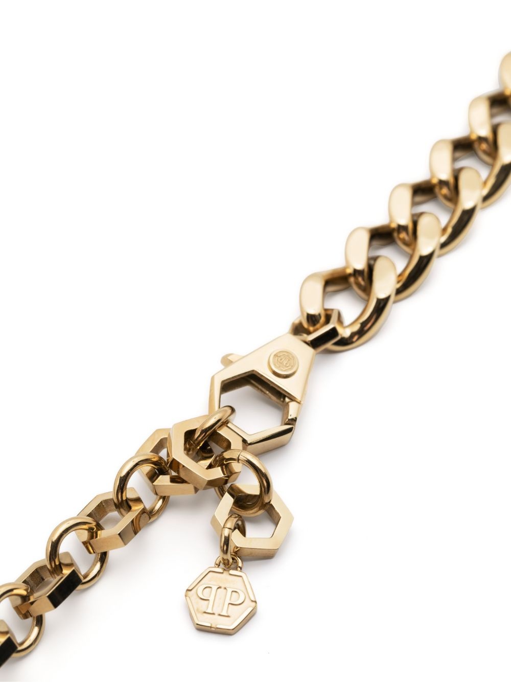 embellished-logo chain necklace - 3