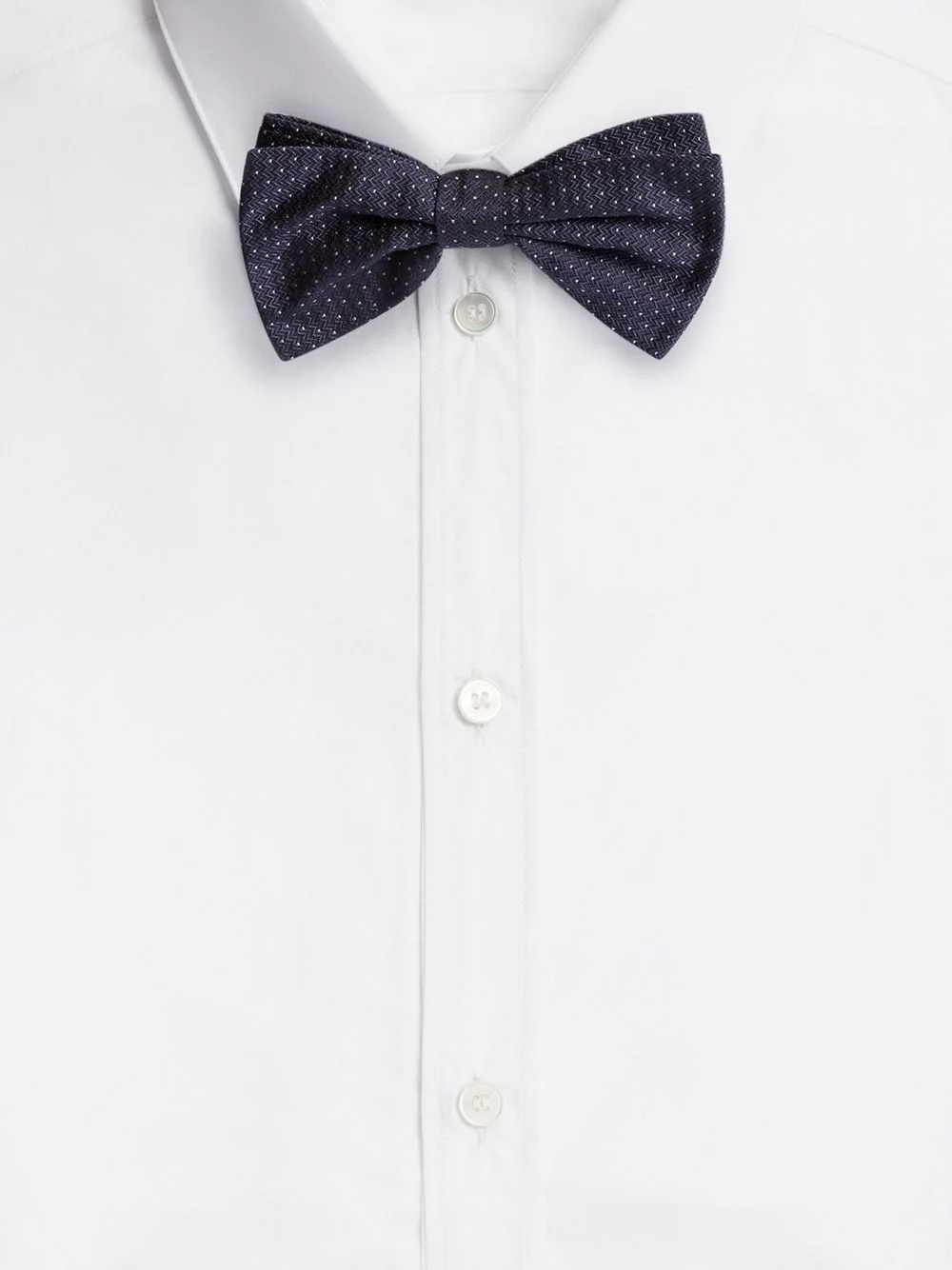 micro-print silk bow tie - 3