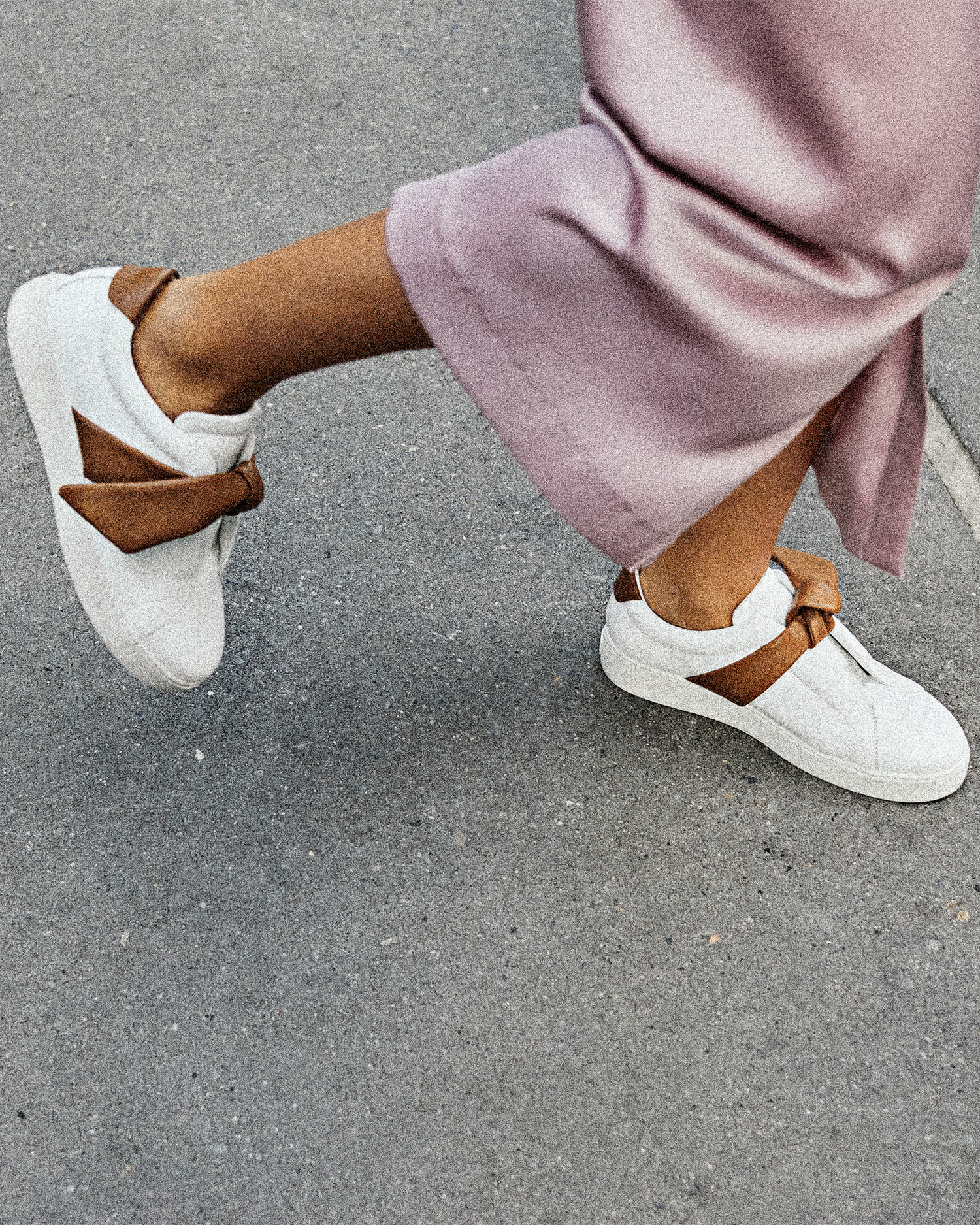 ASYMMETRIC CLARITA SNEAKER COGNAC - 4