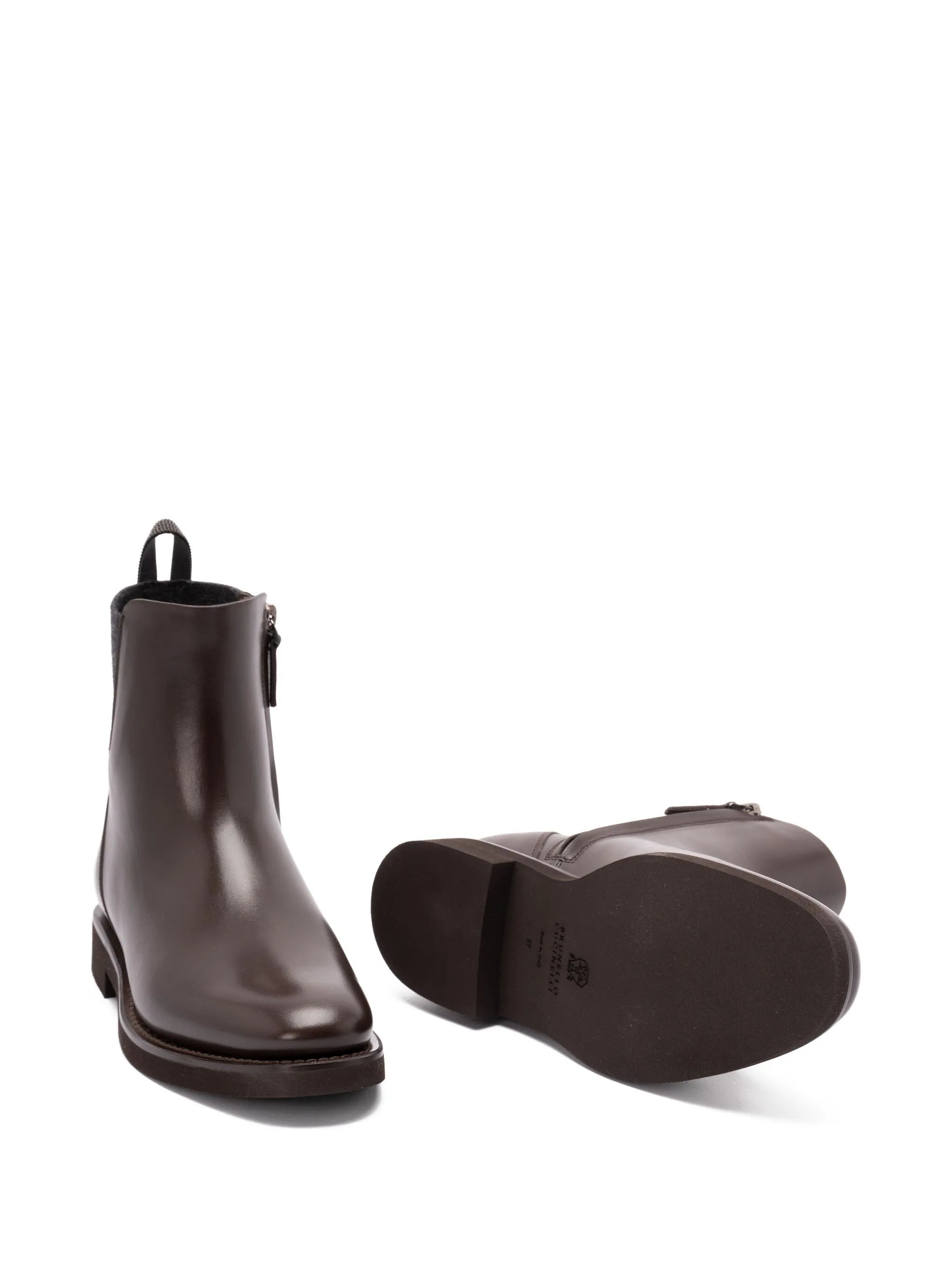 Brunello Cucinelli 30mm Monili-chain Leather Ankle Boots - 4