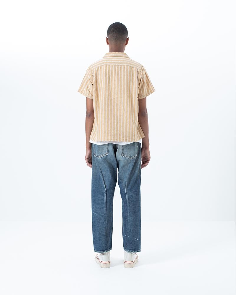 WEBER SHIRT S/S STRIPES BEIGE - 3