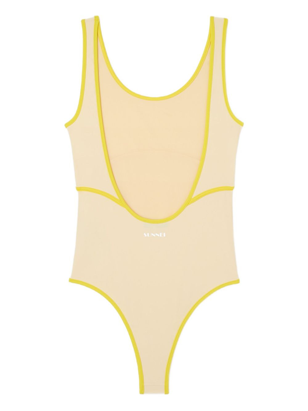 contrasting-trim swimsuit - 2