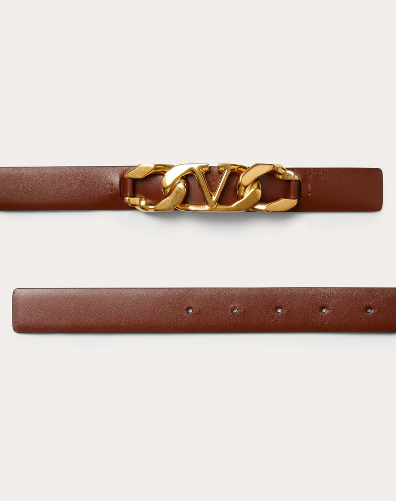VLOGO CHAIN SHINY CALFSKIN BELT 30 MM 3