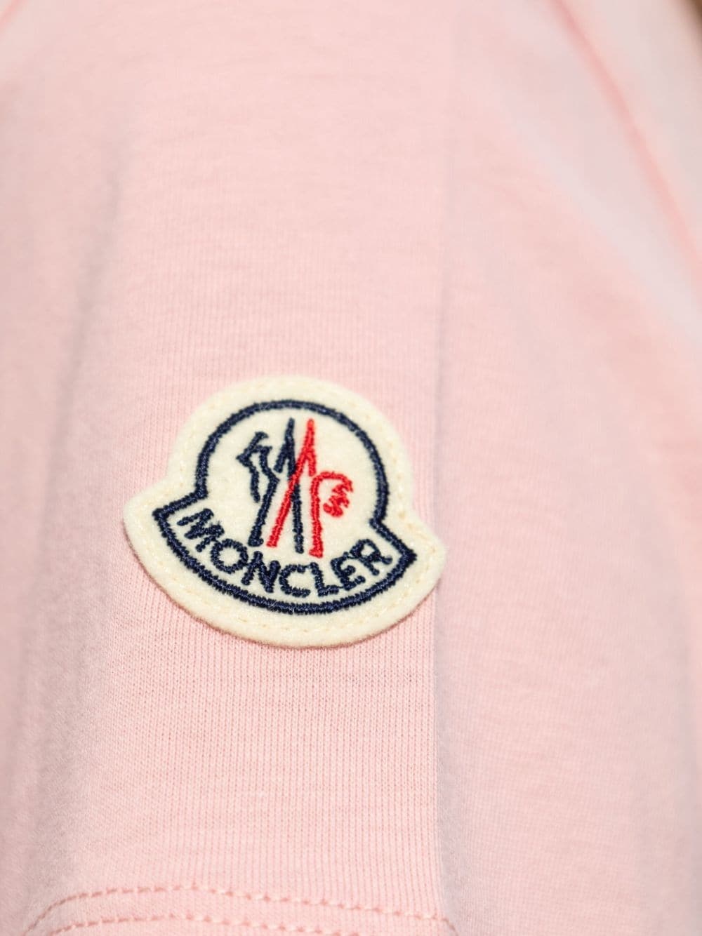 logo-patch cotton T-shirt - 5