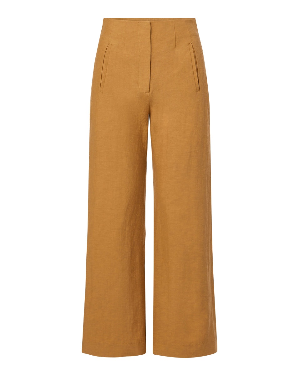 DOVA LINEN-BLEND PANT - 1