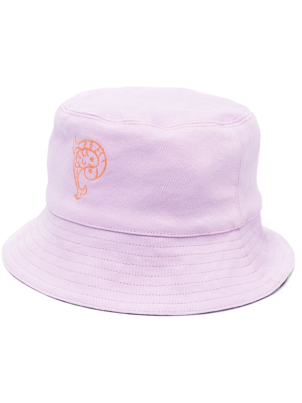 logo-embroidered reversible bucket hat - 1