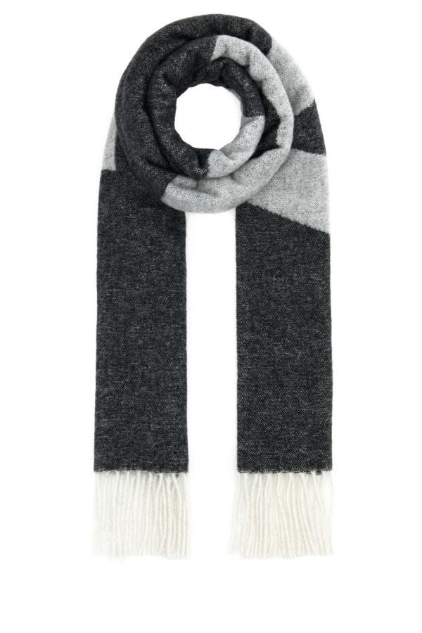 A.P.C. Woman Dark Grey Wool Blend Malo Scarf - 1