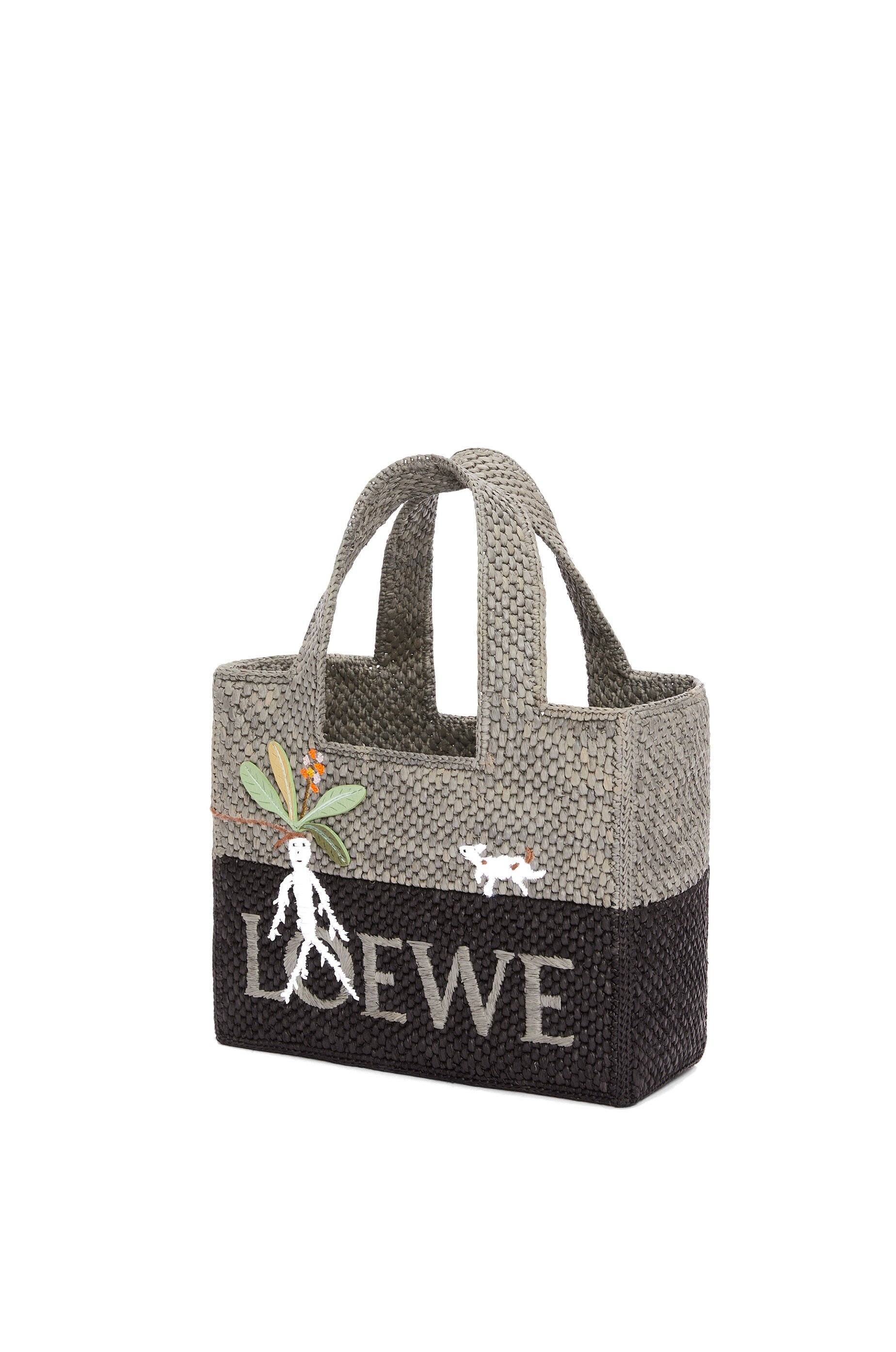 Mandragora small LOEWE Font tote in raffia - 4
